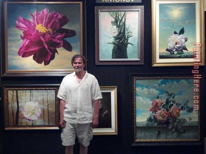 Alexei Antonov Antonov with His Works at Sargent's Show in June 2013]